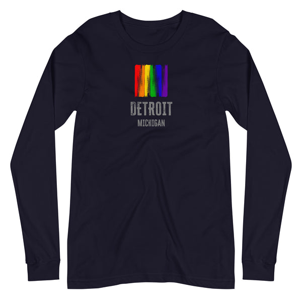 Detroit Gay Pride Unisex Long Sleeve T-Shirt
