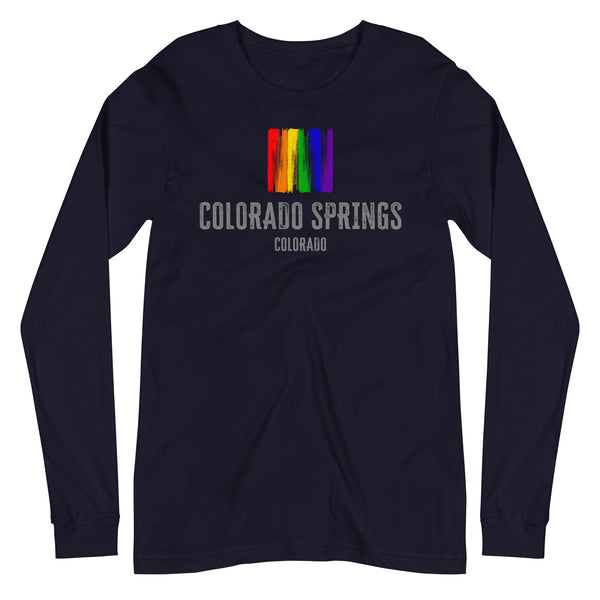 Colorado Springs CO Gay Pride Unisex Long Sleeve T-Shirt