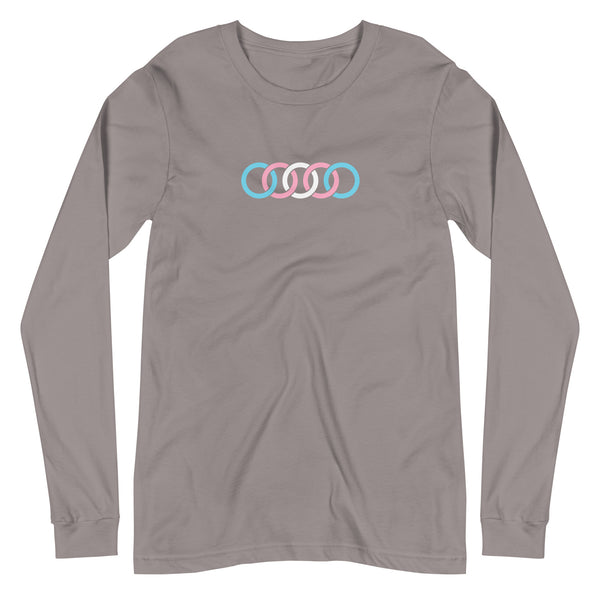 Transgender Pride Circles Graphic LGBTQ+ Unisex Long Sleeve T-Shirt