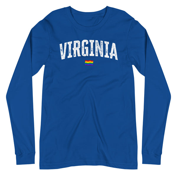 Virginia Gay Pride LGBTQ+ Unisex Long Sleeve T-Shirt