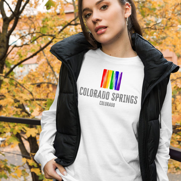 Colorado Springs CO Gay Pride Unisex Long Sleeve T-Shirt
