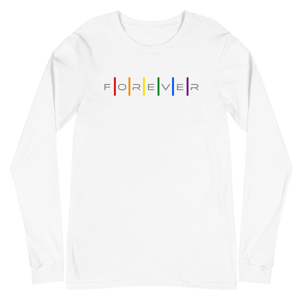 Forever Proud LGBTQ+ Gay Pride Alternating Letters Unisex Long Sleeve T-Shirt