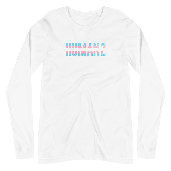 Transgender Pride Human2 Unisex Fit Long Sleeve T-Shirt