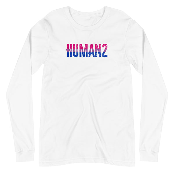 Bisexual Pride Human2 Unisex Fit Long Sleeve T-Shirt