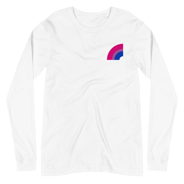 Bisexual Pride Arched Flag Unisex Fit Long Sleeve T-Shirt