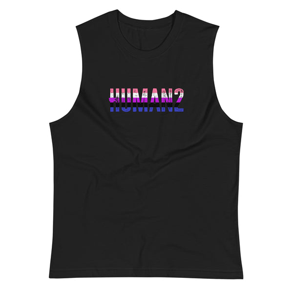 Genderfluid Pride Human2 Unisex Fit Muscle T-Shirt