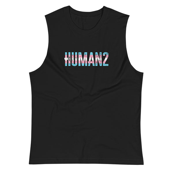 Transgender Pride Human2 Unisex Fit Muscle T-Shirt