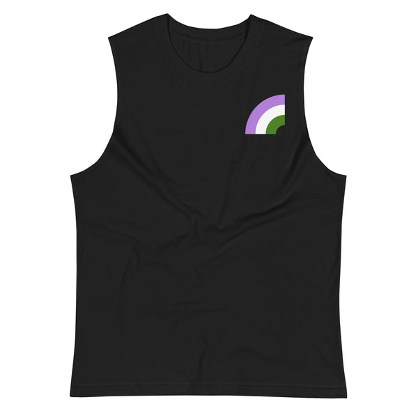 Genderqueer Pride Arched Flag Unisex Fit Muscle T-Shirt
