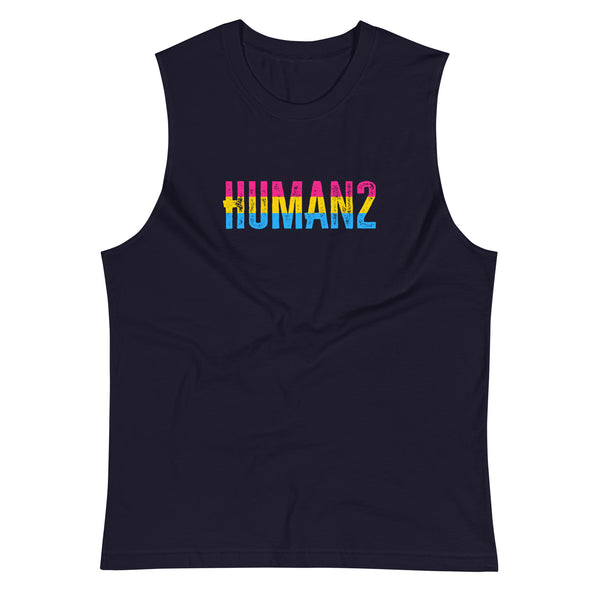 Pansexual Pride Human2 Unisex Fit Muscle T-Shirt