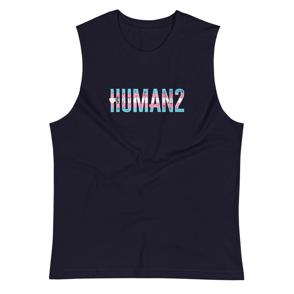 Transgender Pride Human2 Unisex Fit Muscle T-Shirt