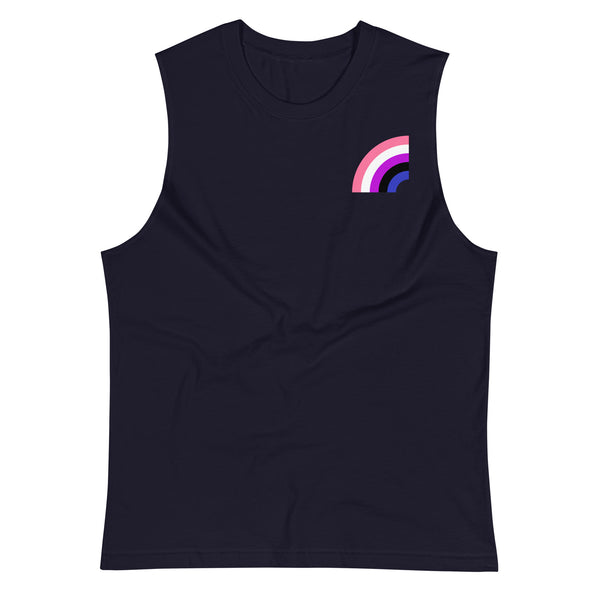 Genderfluid Pride Arched Flag Unisex Fit Muscle T-Shirt