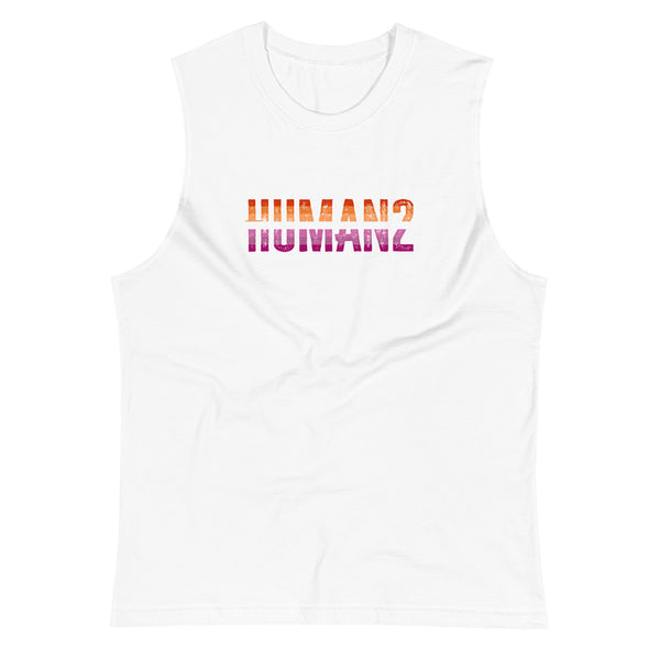 Lesbian Pride Human2 Unisex Fit Muscle T-Shirt