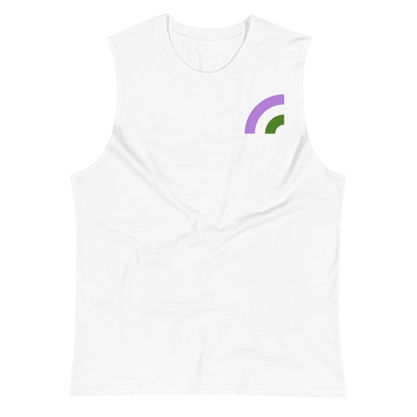 Genderqueer Pride Arched Flag Unisex Fit Muscle T-Shirt