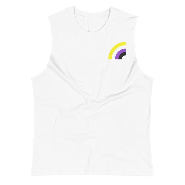 Non-binary Pride Arched Flag Unisex Fit Muscle T-Shirt