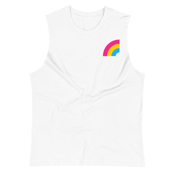 Pansexual Pride Arched Flag Unisex Fit Muscle T-Shirt