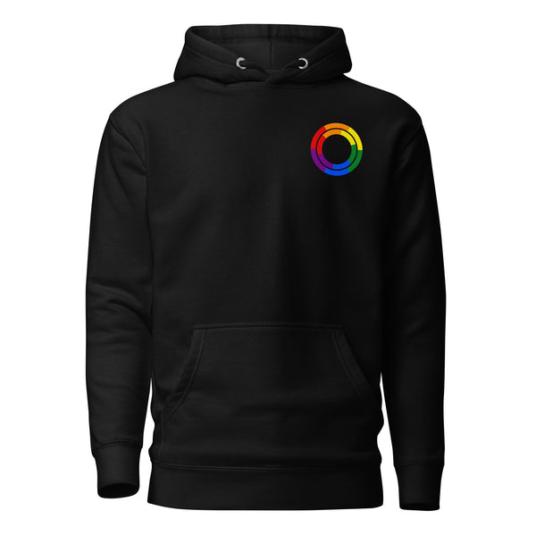 Gay Pride Double Rainbow Circles LGBTQ+ Unisex Hoodie