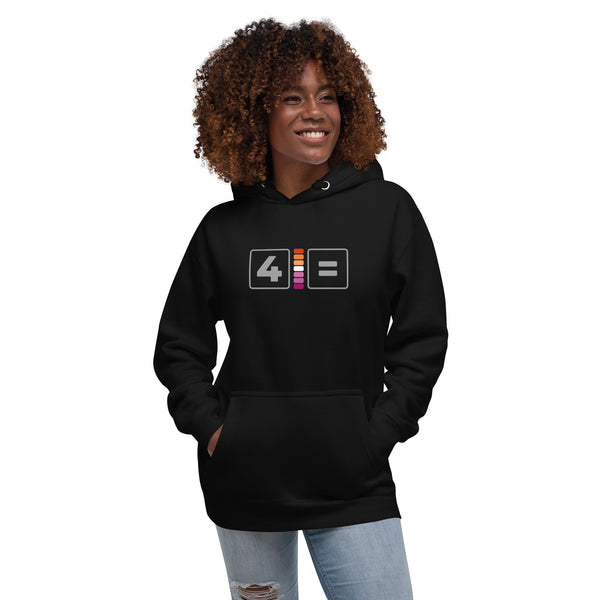 For Lesbian Equality Pride Colors LGBTQ+ Unisex Hoodie
