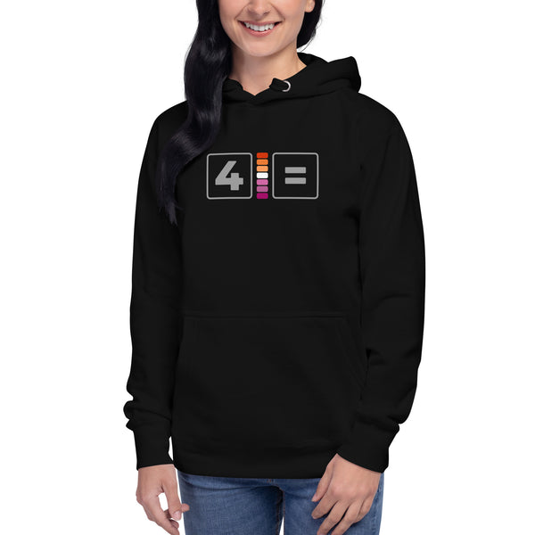 For Lesbian Equality Pride Colors LGBTQ+ Unisex Hoodie