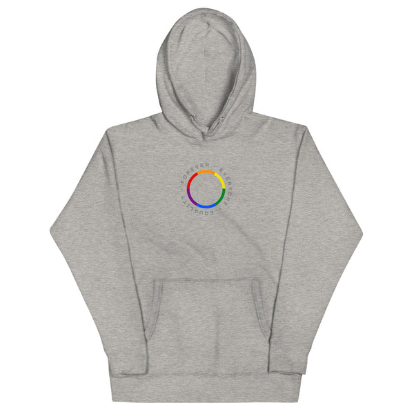 Forever Equality Everyone LGBTQ+ Gay Pride Small Front Circle Graphic Unisex Hoodie