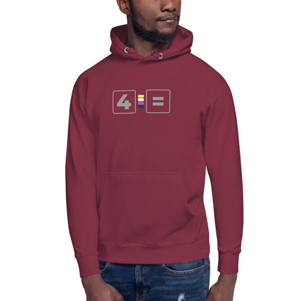 For Non-binary Equality Pride Colors LGBTQ+ Unisex Hoodie