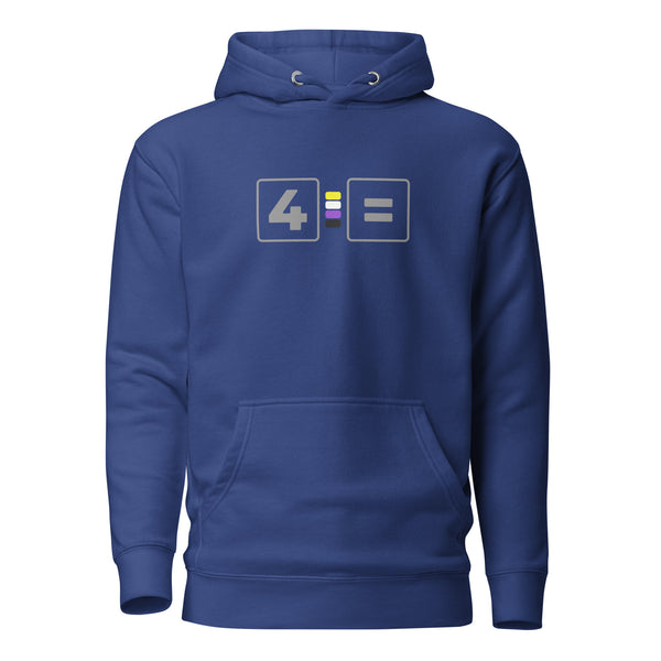 For Non-binary Equality Pride Colors LGBTQ+ Unisex Hoodie
