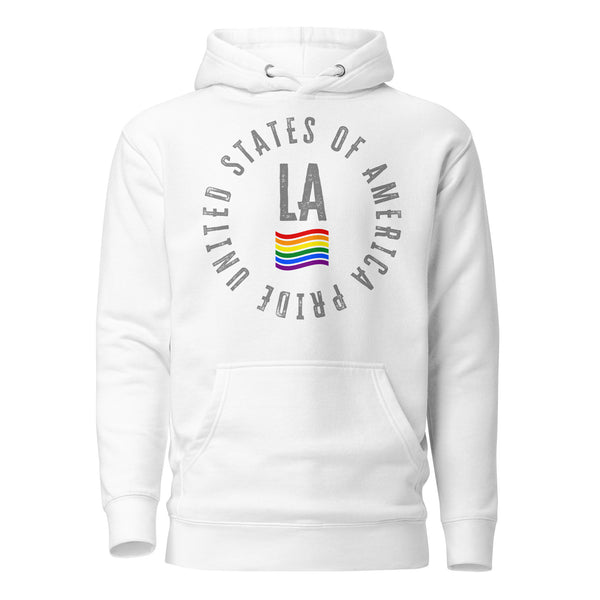 Louisiana LGBTQ+ Gay Pride Large Front Circle Graphic Unisex Hoodie