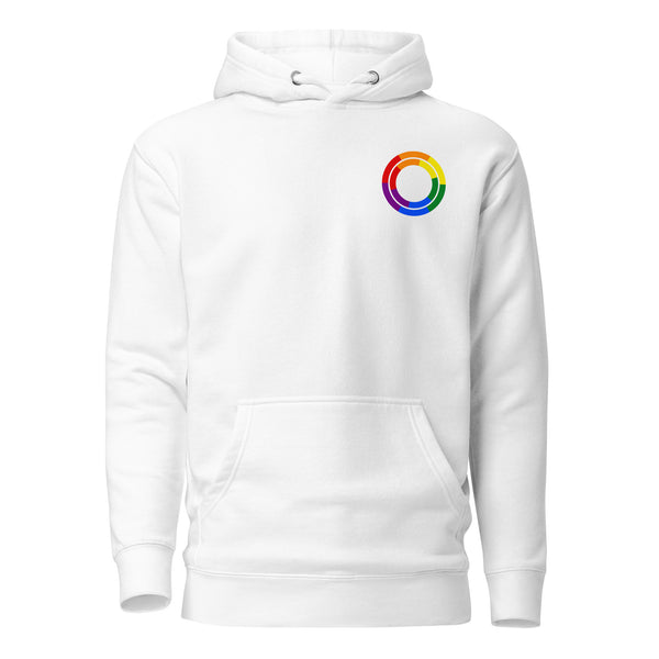 Gay Pride Double Rainbow Circles LGBTQ+ Unisex Hoodie