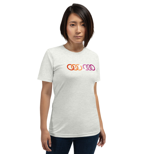 Lesbian Pride Circles Graphic LGBTQ+ Unisex T-shirt