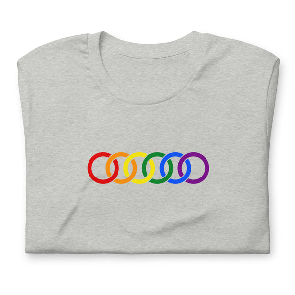 Gay Pride Rainbow Circles Graphic LGBTQ+ Unisex T-shirt