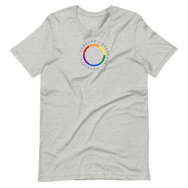 Forever Equality Everyone LGBTQ+ Gay Pride Small Front Circle Graphic Unisex T-shirt