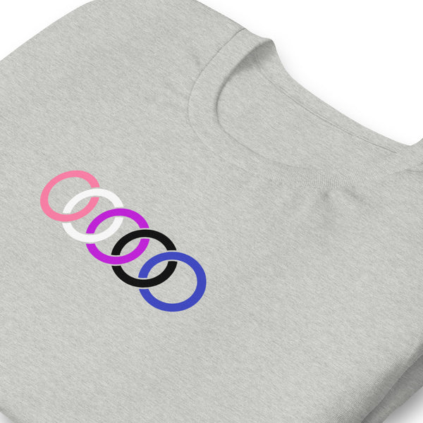 Genderfluid Pride Circles Graphic LGBTQ+ Unisex T-shirt