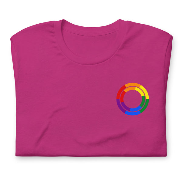 Gay Pride Double Rainbow Circles LGBTQ+ Unisex T-shirt