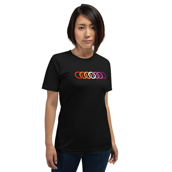 Lesbian Pride Circles Graphic LGBTQ+ Unisex T-shirt