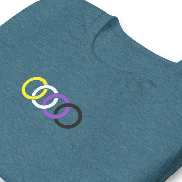 Non-binary Pride Circles Graphic LGBTQ+ Unisex T-shirt