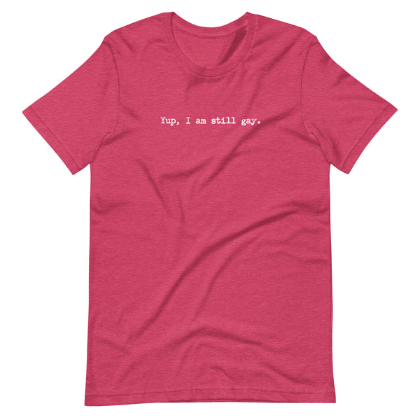 Yup, I Am Still Gay. Funny Humor Graphic Unisex T-Shirt