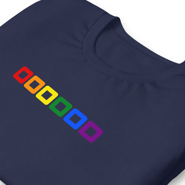 Gay Pride Rainbow Rounded Squares LGBTQ+ Unisex T-shirt