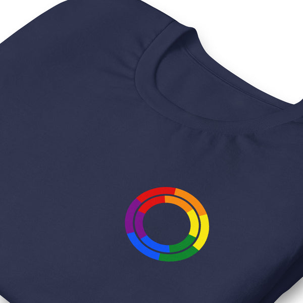 Gay Pride Double Rainbow Circles LGBTQ+ Unisex T-shirt