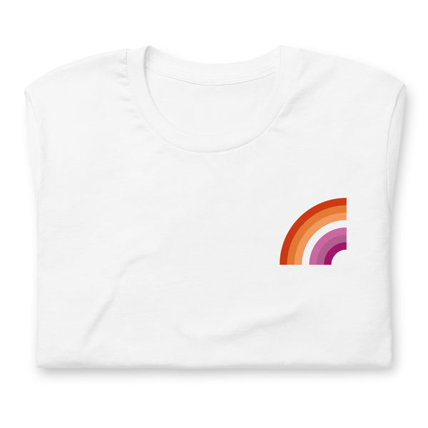 Lesbian Pride Arched Flag Unisex Fit T-shirt