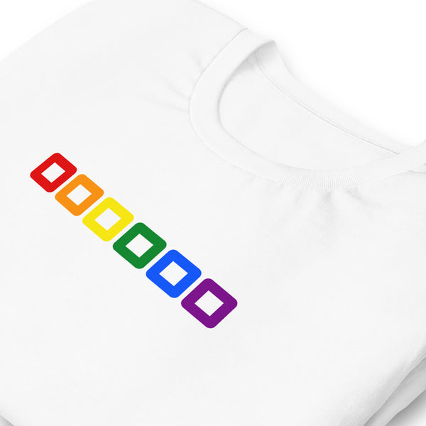 Gay Pride Rainbow Rounded Squares LGBTQ+ Unisex T-shirt