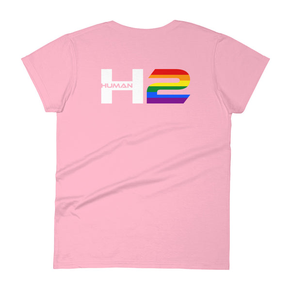 White H Human 2 LGBTQ+ Gay Pride Women's Short Sleeve T-Shirt