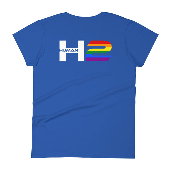 White H Human 2 LGBTQ+ Gay Pride Women's Short Sleeve T-Shirt