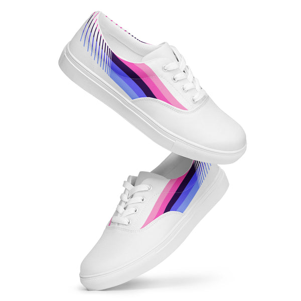 Omnisexual Pride Colors LGBTQ+ Lace-up Canvas Shoes Women Sizes