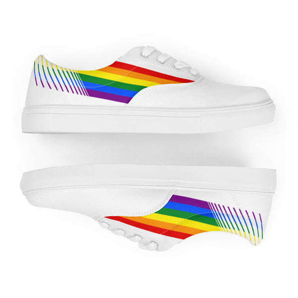 Gay Pride Rainbow Colors LGBTQ+ Lace-up Canvas Women's Shoes