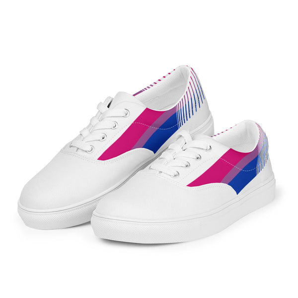 Bisexual Pride Colors LGBTQ+ Lace-up Canvas Shoes Women Sizes